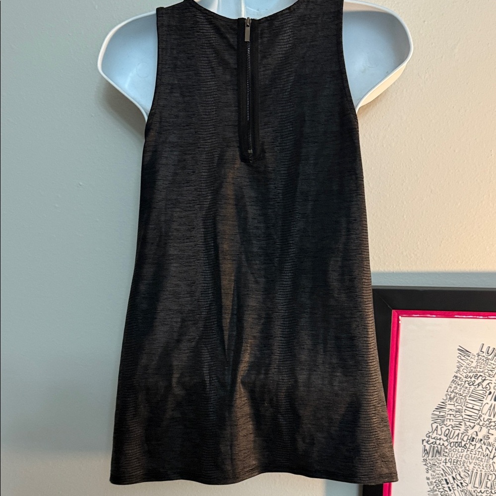 Alfani Black Textured Tank Top EUC - Picture 2 of 3